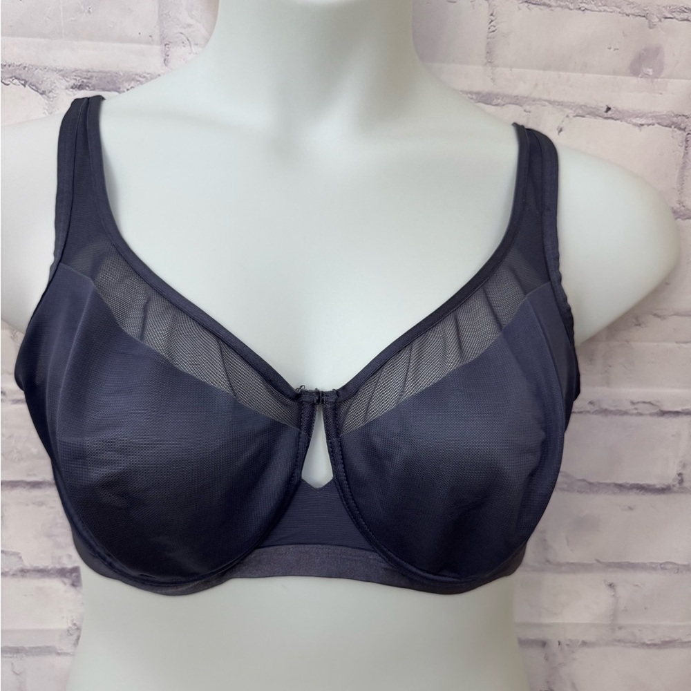 Soma Bra 38DD Unbelievable Lift Scoop Balconette Blue Sheer Unlined Underwire